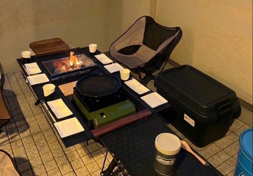 コメリ ファニチャー テーブル Tk-Pressさんのキャンプギア CAMPiii（キャンピー） -キャンプ専用SNS キャンプのすべてがここに集まる-
